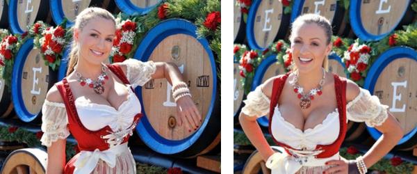 Biermeisje september in Dirndl Biermeisje september in Dirndl