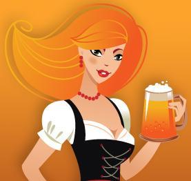 Vrouw met een biertje Vrouw met een biertje