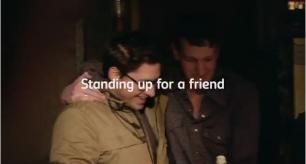 Carlsbergen standing up for a friend