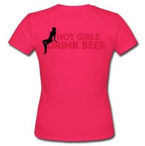 Hot girls drink beer t-shirt