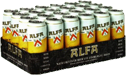 Alfa tray met 24 blikjes á 0,50 liter
