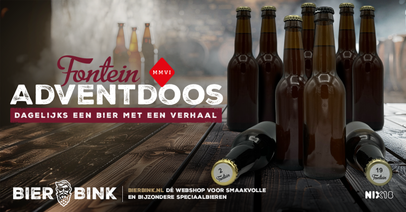 De Fontein bieradventskalender in 2025 aankondiging