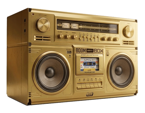 First Press Gold Edition Boombox bierpakket; alleen op half kerstmis te bestellen