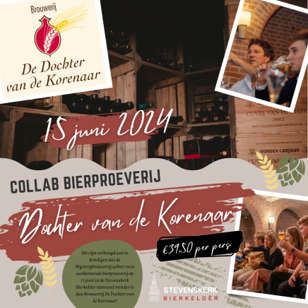 Aankondiging Collab Bierproeverij De Dochter van de Korenaar