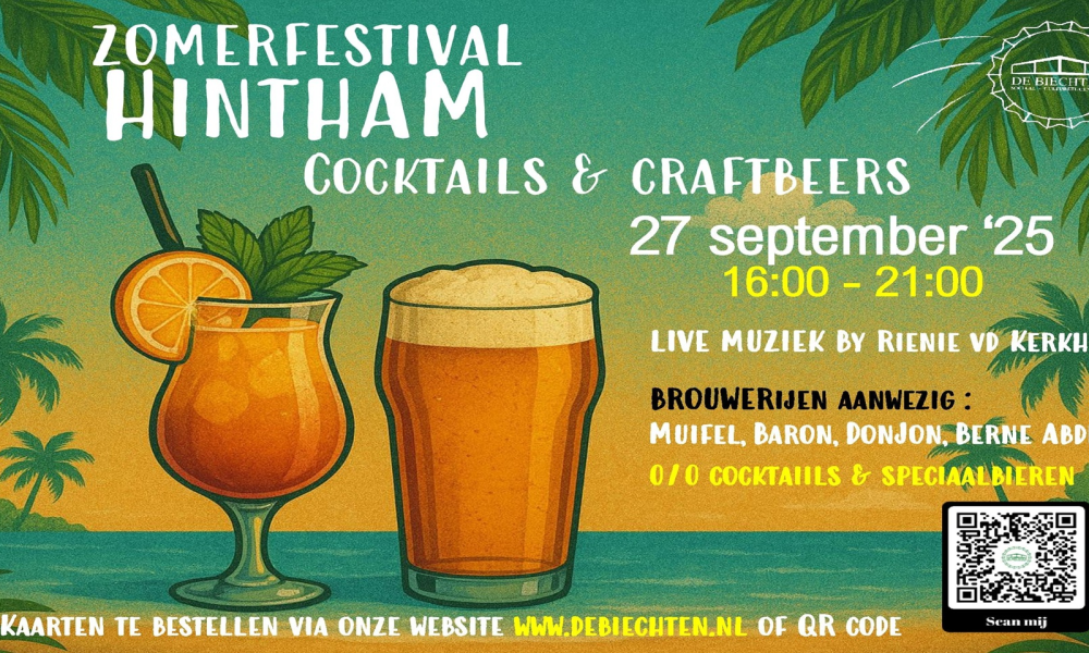 Zomerfestival Hintham 2025: Cocktails & Craftbeers