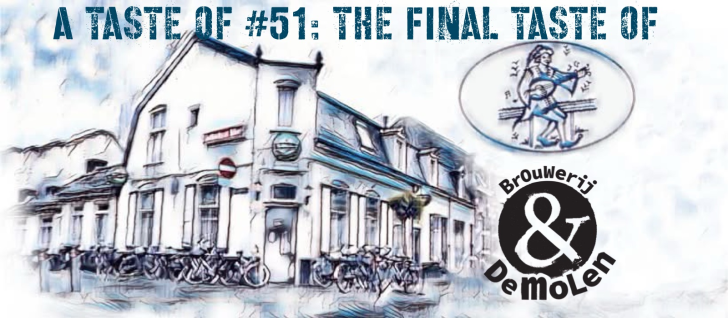 Illustratie van een gebouw met fietsen voor de deur en de logo