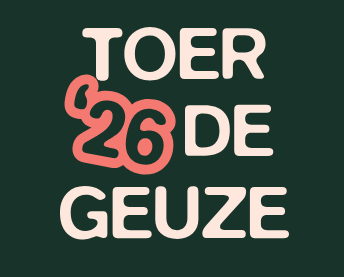 Logo van Toer de Geuze 2026 met de tekst in pasteltinten.