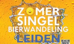 Poster van ZomerSingelbierwandeling 2026 met een bierglas en tekst.