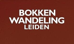 Poster voor Bokkenwandeling Leiden met logo's en website link.