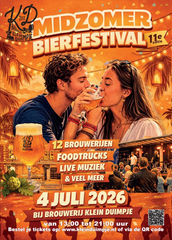 Een stel proost tijdens het Midzomer Bierfestival 2026 bij Brouwerij Klein Duimpje.