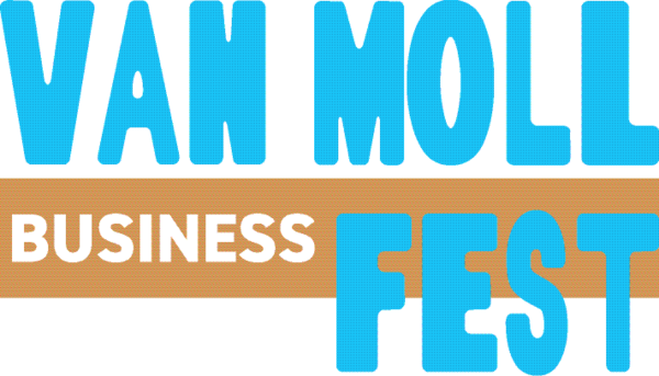 Logo van Van Moll Fest met de tekst 'Business' in het midden.