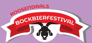 Logo van Roosendaals Bockbierfestival 2026 met een geit en een rode banner.
