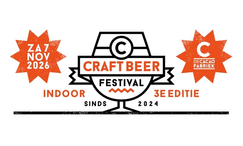Logo Craft Beer Festival Indoor, derde editie, zaterdag 7 november 2026 in De Cacaofabriek