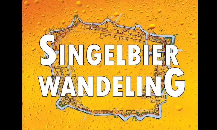 Bierwandeling langs singel in leiden