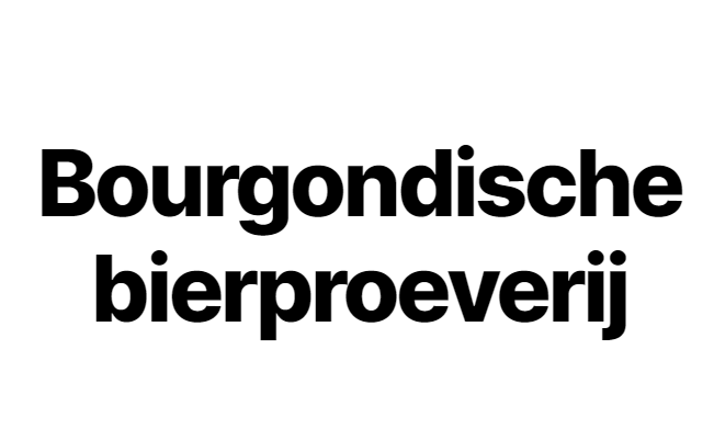 Bourgondische Bierproeverij