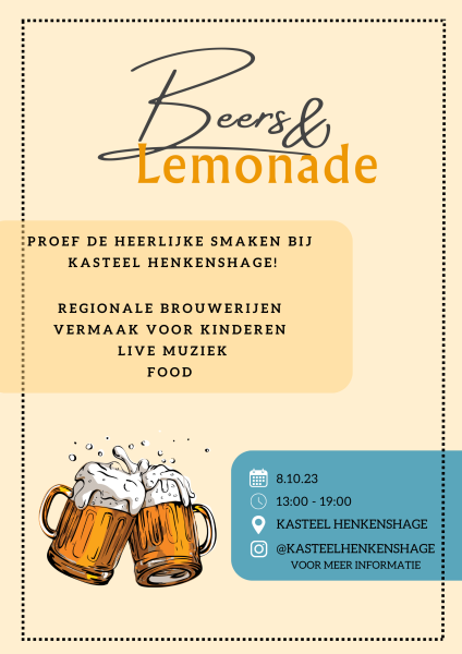 Bierfestival Beers & Lemonade poster achterkant