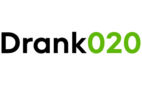Woordmerk met tekst 'Drank' in zwart en '020' in groen op een witte achtergrond.
