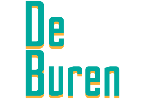 Het logo van Avondwinkel De Buren met groene en oranje letters.