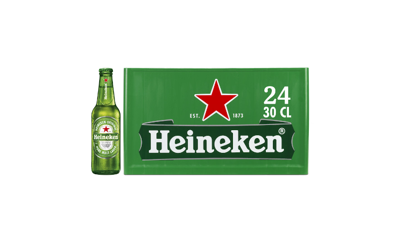 Heineken krat te bestellen bij een bierkoerier