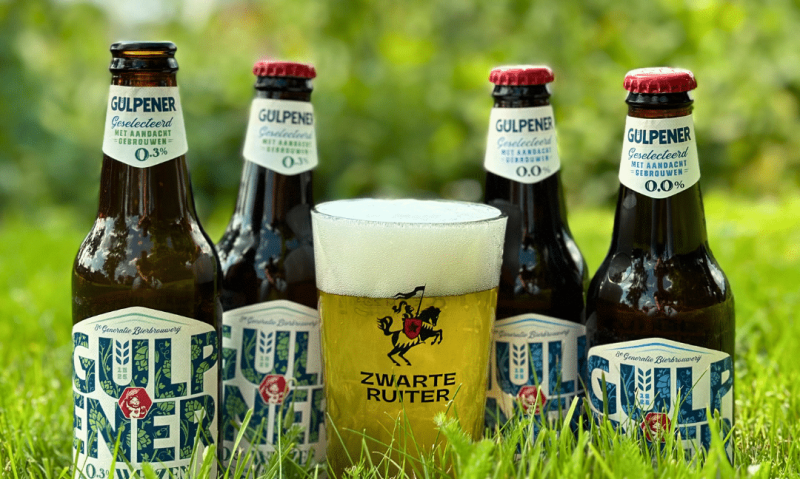 Gulpener alcoholvrij bierpakket met Zwarte Ruiter bierglas