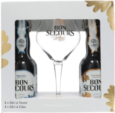 Bon Secours Biercadeau 4x33cl inclusief glas