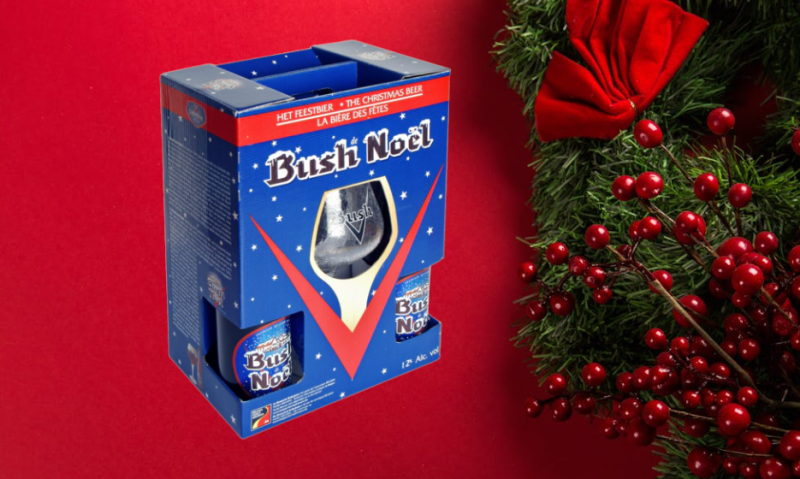 Bush de Noel bierpakket met glas