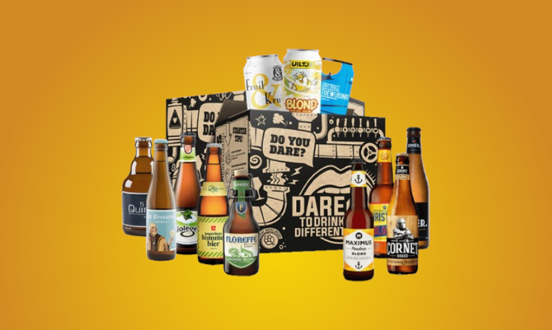 Bierpakket met blond bier van Dare to Drink different