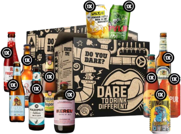 Dare to Drink Different 12x33cl selectie bierpakket