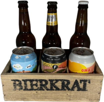 Bierkratje van BierXL met blonde bieren