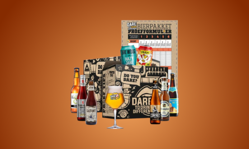 Verjaardag bierpakket DtDD met glas en proefformulier