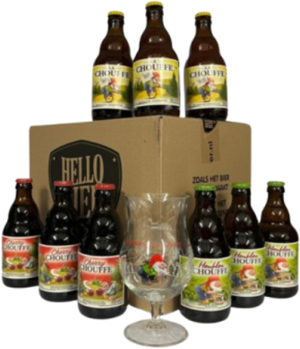 La Chouffe Bierpakket met glas Hellobier