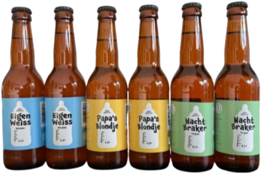 3x2x33cl bieren van Papa's aan de Fles
