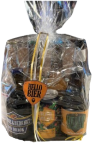 Afscheidsgeschenk met 6 bieren + Pinda's