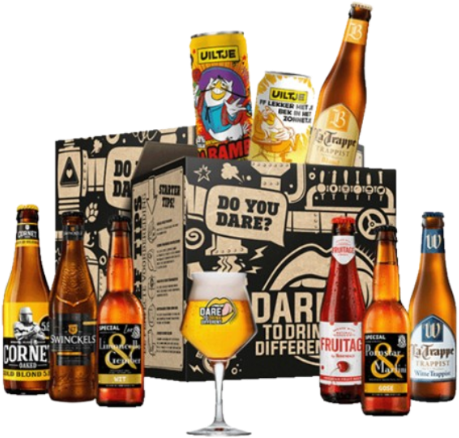 Bierpakket zomer van Dtdd met 2 x 9 bieren en een bierglas