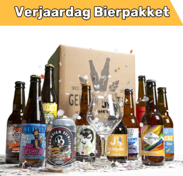 Bierpakket verjaardag met bierglas