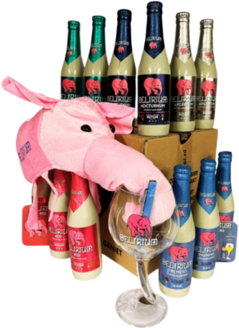 Delirium selectie bierpakket (12x33cl) met roze olifant muts