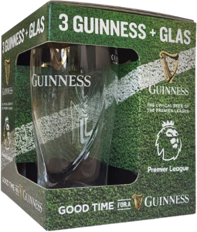 Guinness Premier League Biercadeau (3x50cl) met origineel glas