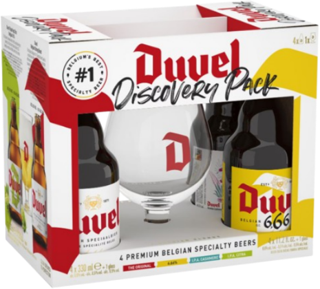 Duvel Discovery pack (4x33cl) met glas