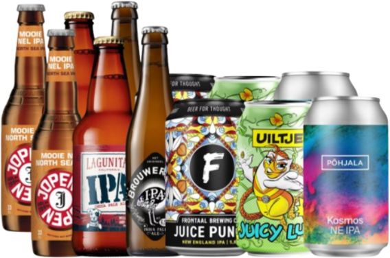 Gevarieerd IPA bierpakket met Nederlandse en internationale IPA