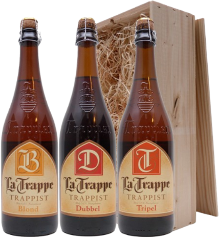 La Trappe trappistenbier houten kistje (3x75cl)