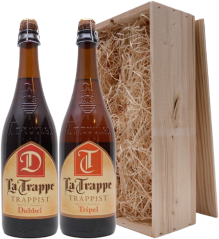 La Trappe trappistenbier kistje 2x75cl Dubbel en Tripel