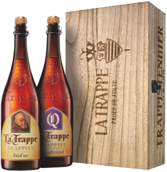La Trappe geschenkkist met La Trappe Isid'or en Quadrupel La Trappe geschenkkist met La Trappe Isid'or en Quadrupel