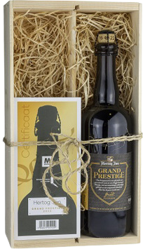 Hertog Jan Kist met fles en certificaat