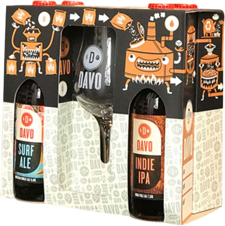 DAVO Cadeaupakket met bierglas