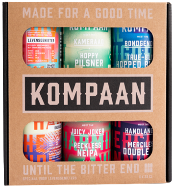 Bierpakket Kompaan met zes blikjes craft beer Bierpakket Kompaan met zes blikjes craft beer