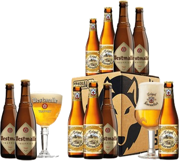 Karmeliet en Westmalle Serve Bierpakket met Bokalen