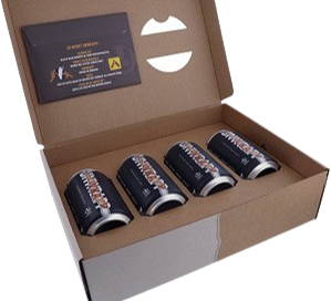 Unwrapp bierpakket met 4 blikjes