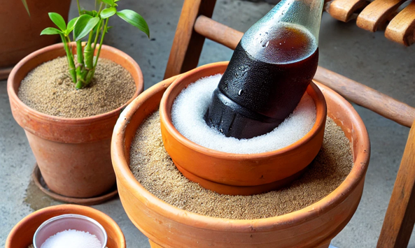 drank in een koude pot