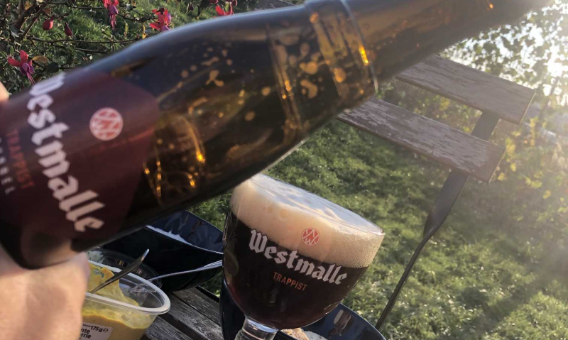 Westmalle Dubbel op het terras