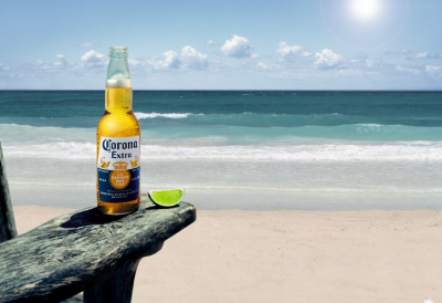 Corona bier Strand
